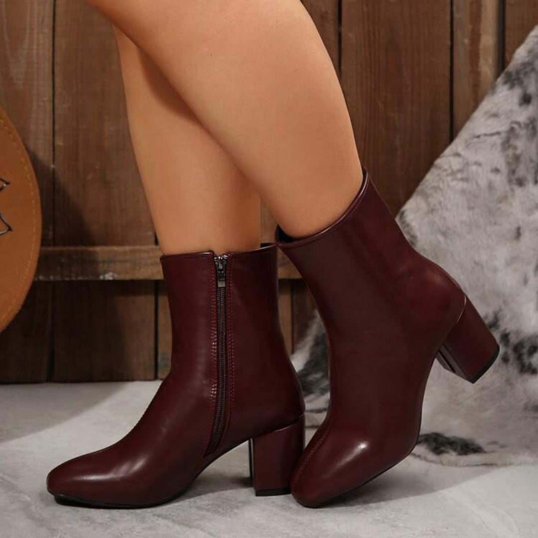 Fianna Block Heel Ankle Boots with Side Zip - image 8