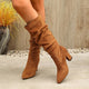 Henna Slouchy Faux Suede Knee-High Boots with Block Heel - image 4