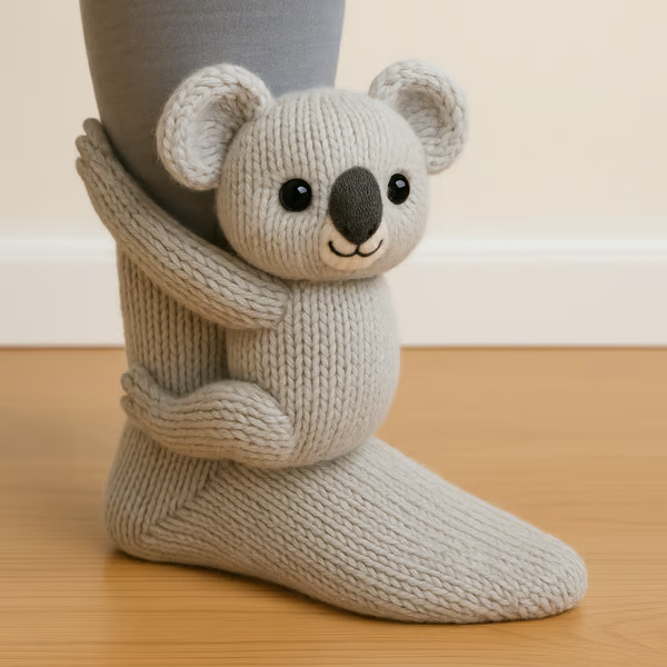 Devora Chunky Knit 3D Animal Socks - image 10