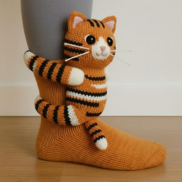 Devora Chunky Knit 3D Animal Socks - image 2