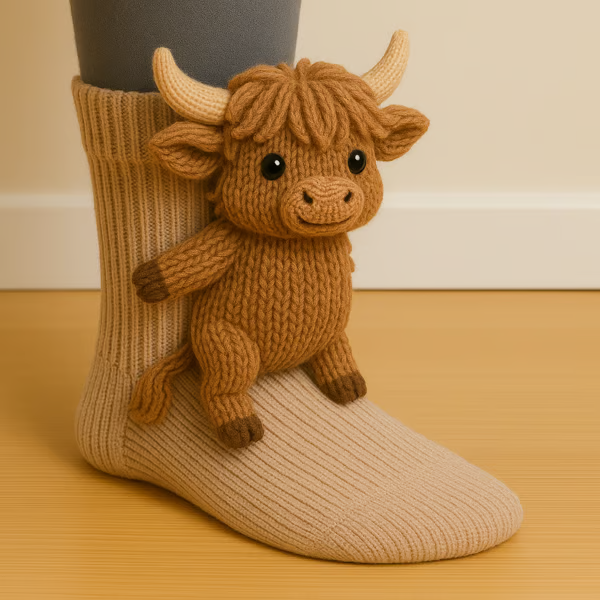 Devora Chunky Knit 3D Animal Socks - image 3