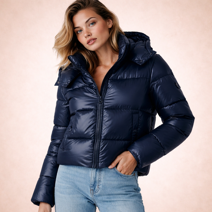 Svea Cropped Hooded Puffer Jacket - image 4