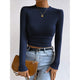 Remi Cropped Waffle-Knit Long-Sleeve Top - image 15