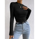 Remi Cropped Waffle-Knit Long-Sleeve Top - image 7