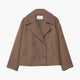 Lieselotte Cropped Double-Breasted Wool-Look Peacoat - image 1