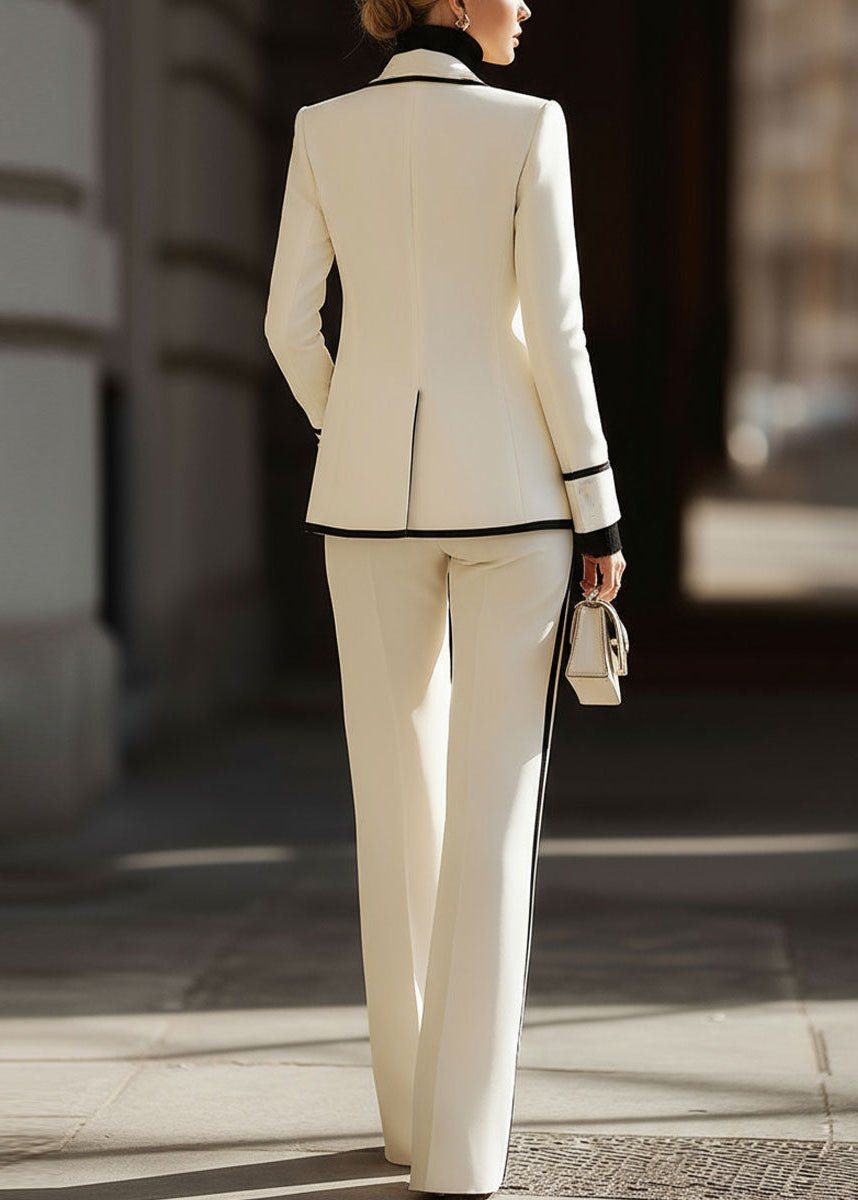 Chloe | Women's Double-Breasted Suit Set with Wide-Leg Pants