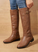 Jantine Double-Buckle Knee-High Riding Boots with Low Block Heel - image 5