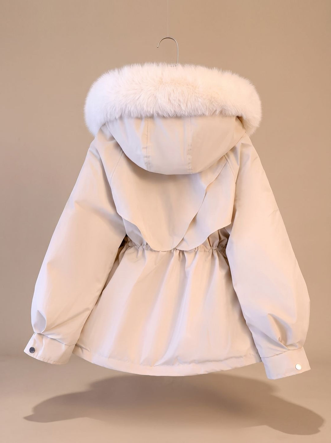 Wendelien Cinched-Waist Parka with Faux Fur Hood - image 6