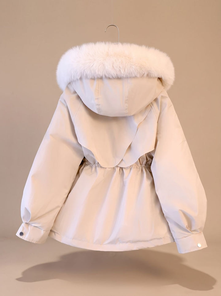 Wendelien Cinched-Waist Parka with Faux Fur Hood - image 6