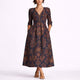 Women's Floral A-Line Empire-Waist V-Neck Maxi Dress for Wedding Guests in Multicolor — view 1