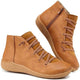 Coraline | Women's Cushioned Lace-Up Boots for Wide Feet in Brown