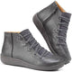 Coraline | Women's Cushioned Lace-Up Boots for Wide Feet in Grey