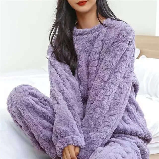Mirte Textured Fleece Pajama Set - image 1