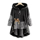Marieke Teddy Fleece Zip-Up Hoodie with Peeking Cat Pocket - image 2