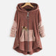 Marieke Teddy Fleece Zip-Up Hoodie with Peeking Cat Pocket - image 4