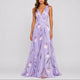Women's Floral A-Line Wrap V-Neck Maxi Dress for Wedding Guests — view 2