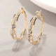Minna Gold-Tone Double Hoop Crystal Earrings - image 1