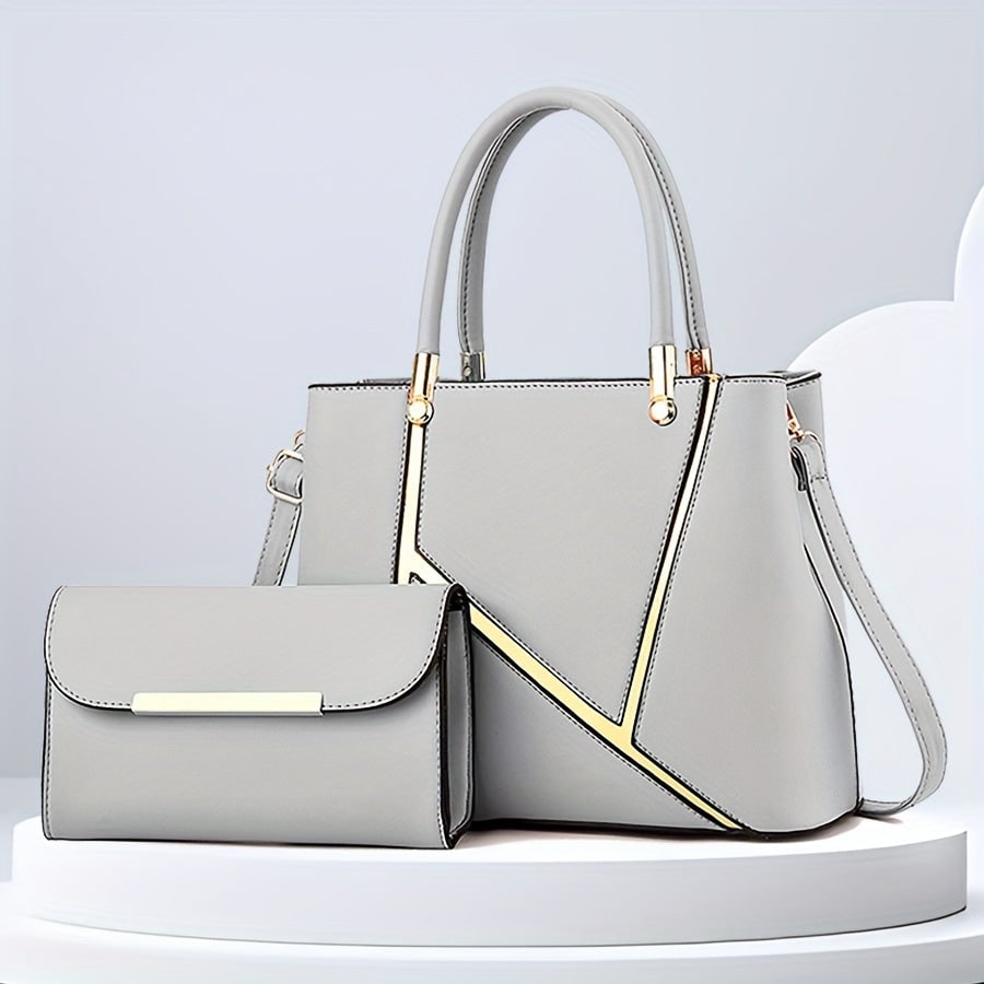 Fieke Two-Piece Faux Leather Tote and Crossbody Set - image 2