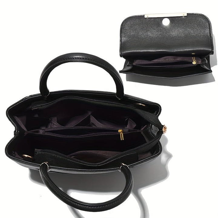 Fieke Two-Piece Faux Leather Tote and Crossbody Set - image 3