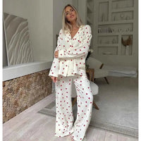 Cream with Red Hearts