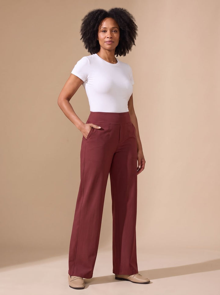 Femke High-Waist Wide-Leg Stretch Trousers with Pockets - image 11