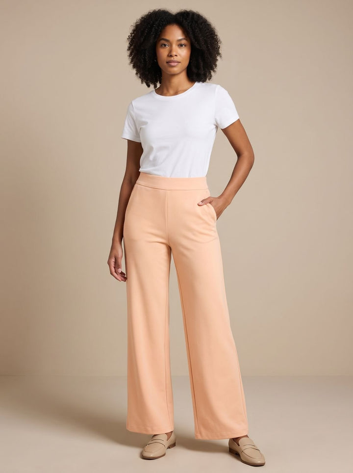 Femke High-Waist Wide-Leg Stretch Trousers with Pockets - image 14