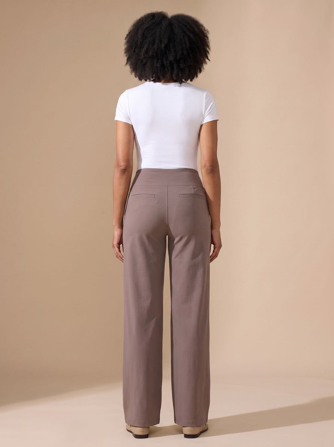 Femke High-Waist Wide-Leg Stretch Trousers with Pockets - image 4