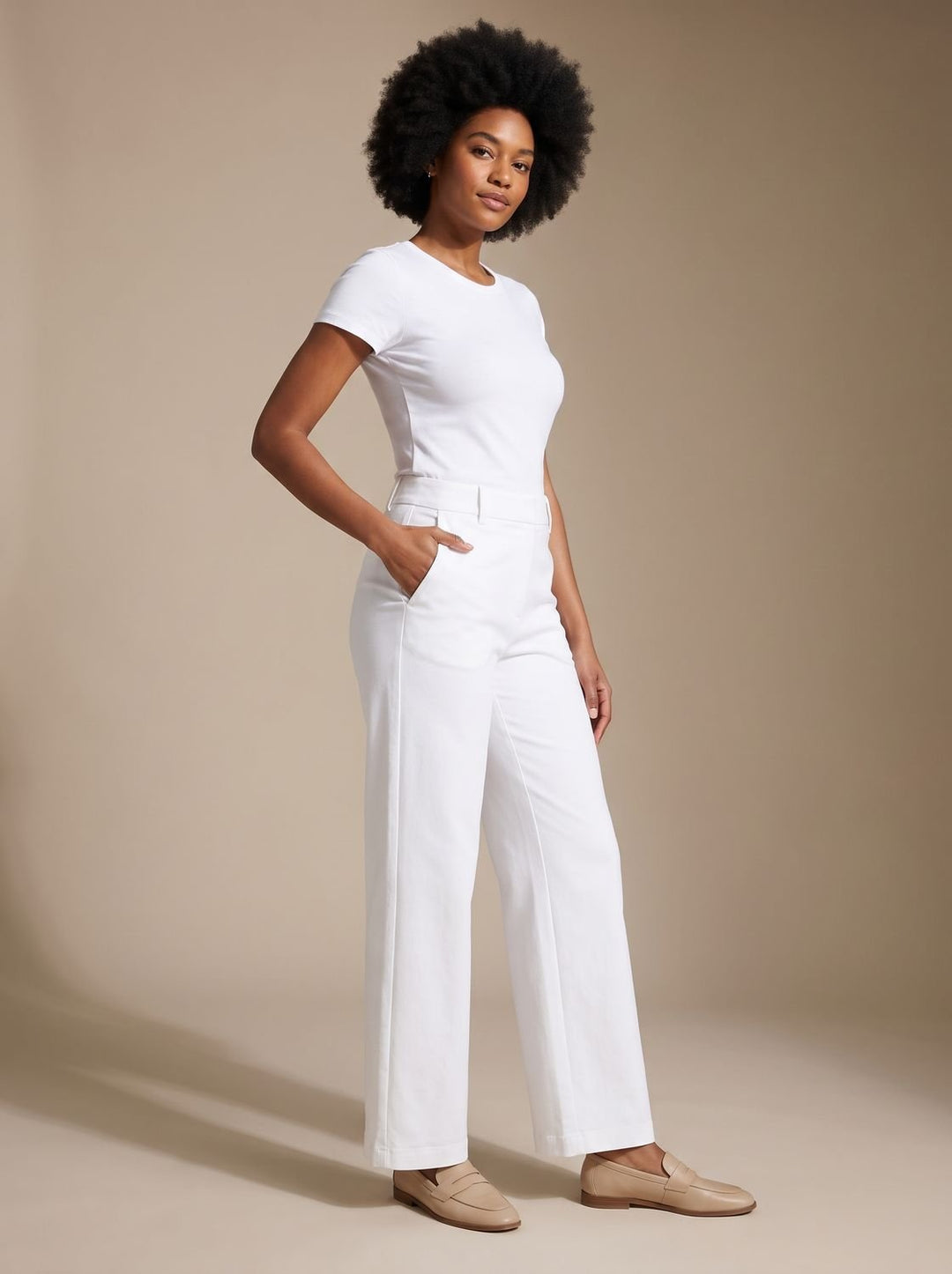 Femke High-Waist Wide-Leg Stretch Trousers with Pockets - image 8