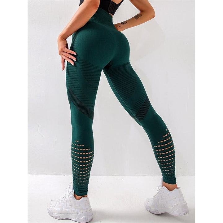Britt High-Waisted Seamless Leggings with Eyelet Detail - image 3