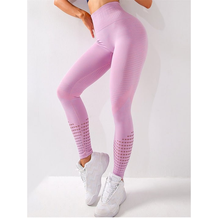 Britt High-Waisted Seamless Leggings with Eyelet Detail - image 4