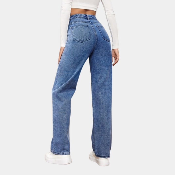 Anja High-Waisted Wide-Leg Five-Pocket Jeans - image 2
