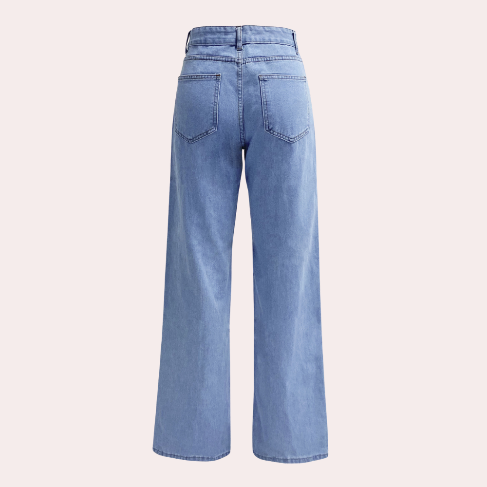Anja High-Waisted Wide-Leg Five-Pocket Jeans - image 4