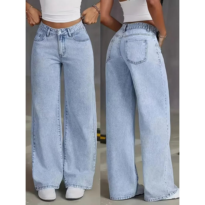 Senna High-Waisted Wide-Leg Jeans in Light Wash - image 2