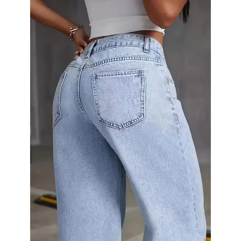 Senna High-Waisted Wide-Leg Jeans in Light Wash - image 3