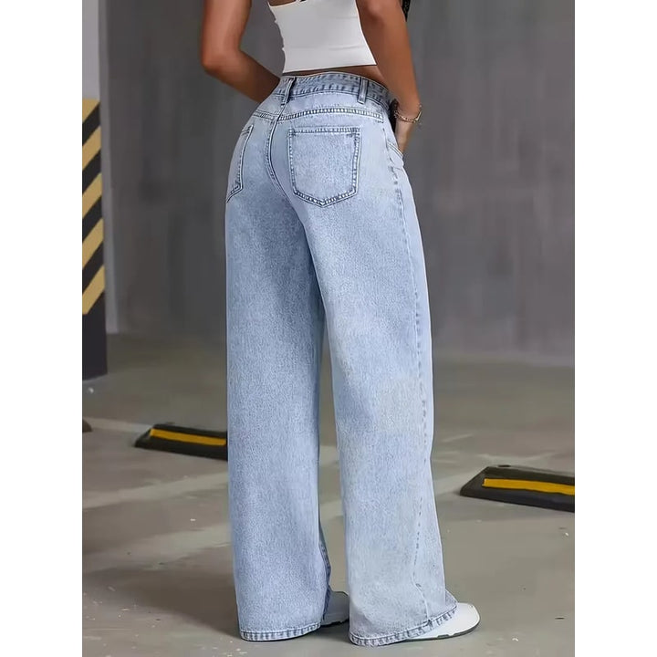 Senna High-Waisted Wide-Leg Jeans in Light Wash - image 5
