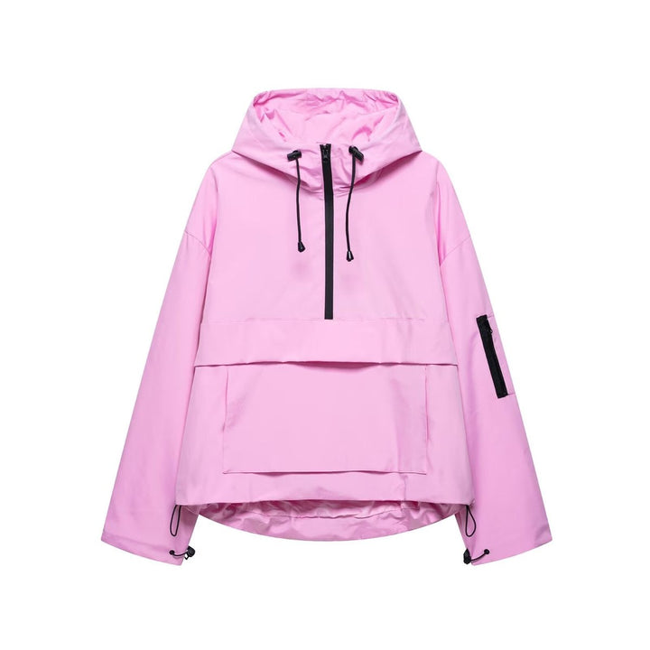 Annalise | Women's Hooded Zip-Front Padded Jacket for Layering in Pink