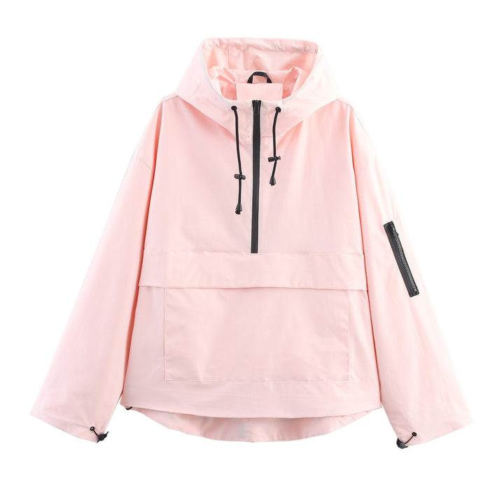 Annalise | Women's Hooded Zip-Front Padded Jacket for Layering in Light Pink