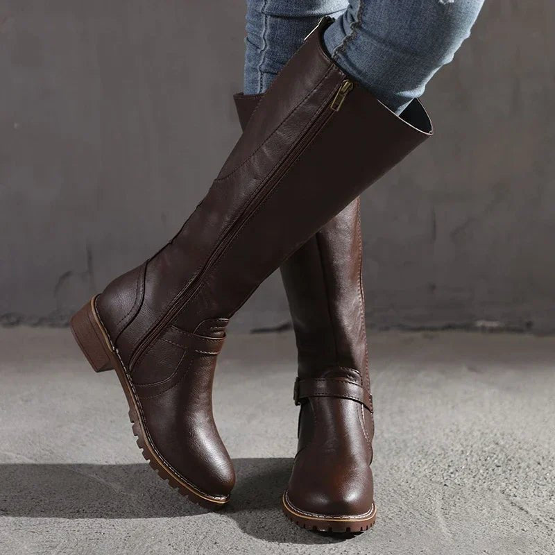 Rosemary | Women's Slip-On Non-Slip Boots for Long Days in Dark Brown
