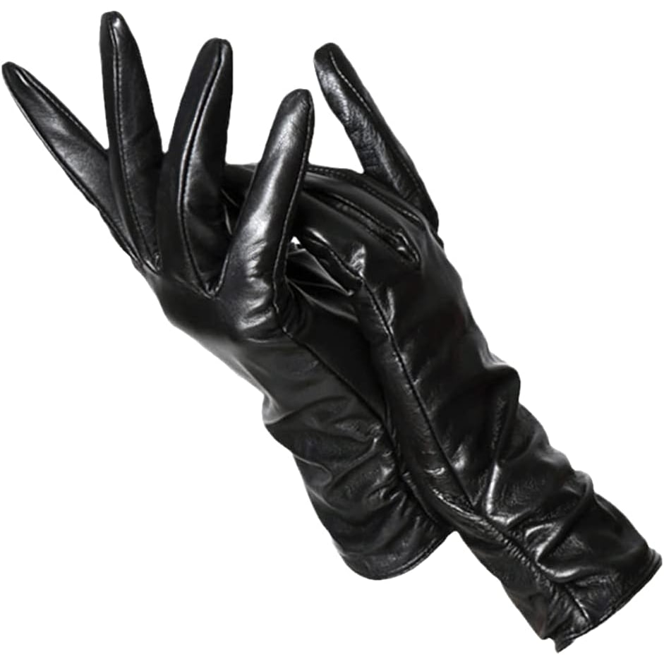 Hettie Leather Gloves with Ruched Wrist - image 8