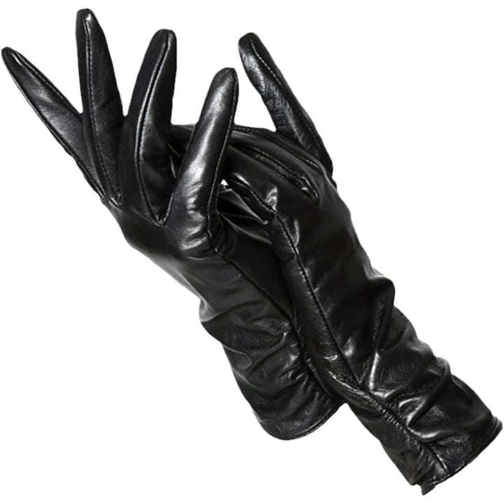 Hettie Leather Gloves with Ruched Wrist - image 8