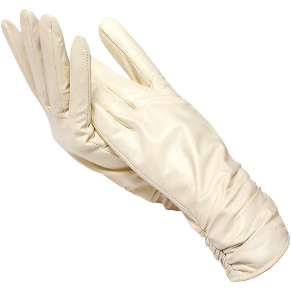 Hettie Leather Gloves with Ruched Wrist - image 9