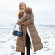 Benthe Long Puffer Coat with Faux Fur Hood and Belt - image 2