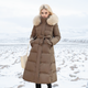 Benthe Long Puffer Coat with Faux Fur Hood and Belt - image 5
