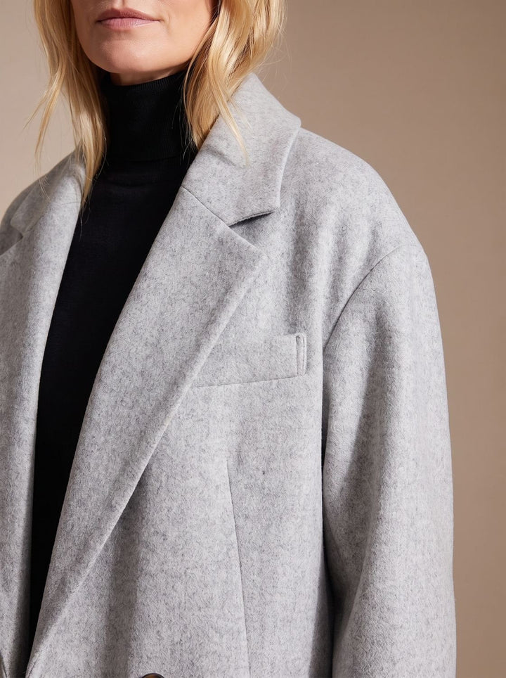 Silke Longline Double-Breasted Tailored Overcoat - image 3