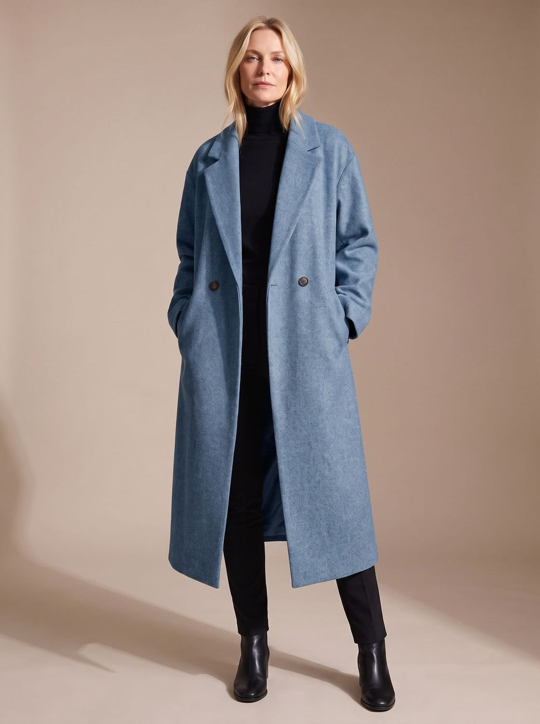Silke Longline Double-Breasted Tailored Overcoat - image 5