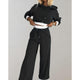 Femmy Cropped Hoodie and Wide-Leg Pants Lounge Set - image 1
