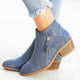 Amberly | Women's Slip-On Boots for Standing All Day in Blue