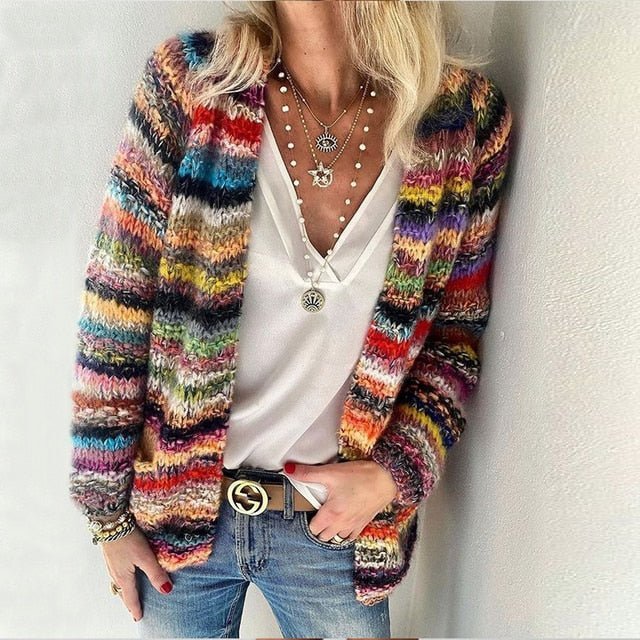 Primrose | Women's Button-Front Oversized Cardigan for Everyday Wear in Red