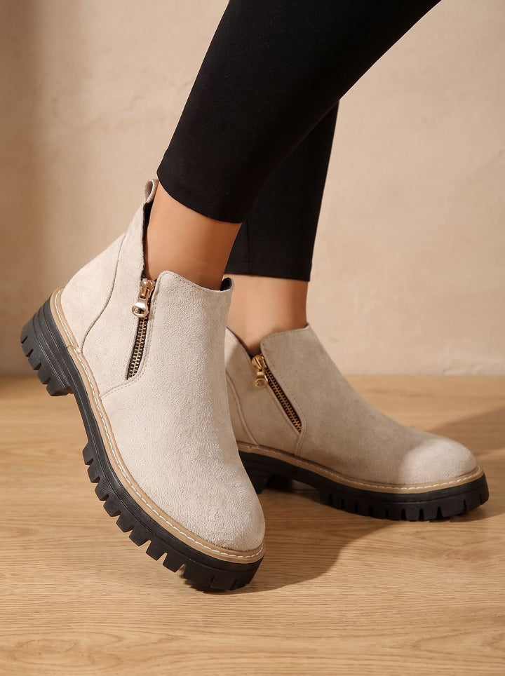 Linde Orthopedic-Style Side-Zip Ankle Boots with Lug Sole - image 12