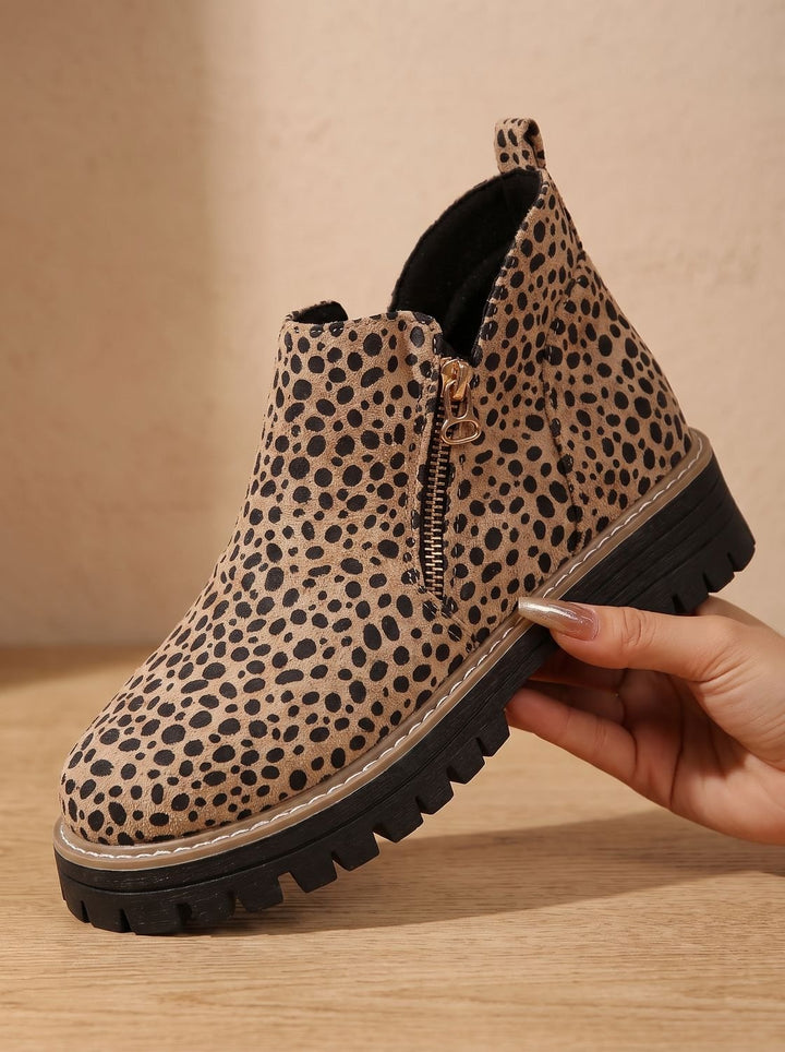 Linde Orthopedic-Style Side-Zip Ankle Boots with Lug Sole - image 3